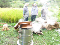 稲刈り作業・棚田米収穫祭