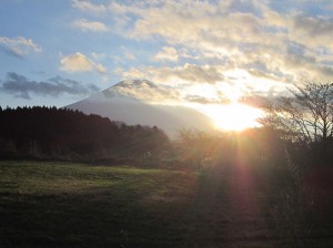 富士山と日の出
